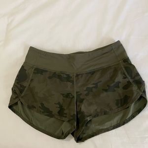 Lululemon speed shorts. 4 way stretch. Camo 2 inch inseam
